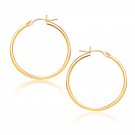 14k Yellow Gold Polished Hoop Earrings (25 mm) D168703