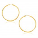 14k Yellow Gold Polished Hoop Earrings (30mm) D196753