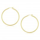 14k Yellow Gold Polished Hoop Earrings (45 mm) D188488