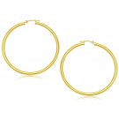 14k Yellow Gold Polished Hoop Earrings (50 mm) D184070