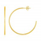 14k Yellow Gold Polished Hoop Earrings Yellow Gold