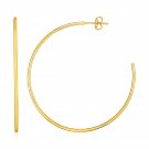 14k Yellow Gold Polished Hoop Earrings Yellow Gold