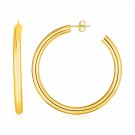 14k Yellow Gold Polished Hoop Earrings Yellow Gold