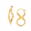 14k Yellow Gold Polished Infinity Shape Drop Earrings D181358