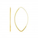 14k yellow Gold Polished Long Marquise Motif Earrings Yellow Gold