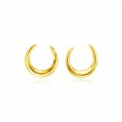 14k Yellow Gold Polished Moon Earrings Yellow Gold