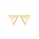 14k Yellow Gold Polished Open Triangle Post Earrings Yellow Gold