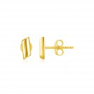 14k Yellow Gold Polished Rectangular Post Earrings Yellow Gold
