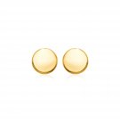 14k Yellow Gold Polished Round Post Earrings Yellow Gold