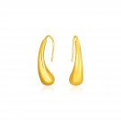 14k Yellow Gold Puffed Teardrop Earrings Yellow Gold