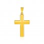 14k Yellow Gold Reversible Textured Cross Pendant Yellow Gold