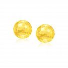 14k Yellow Gold Round Faceted Style Stud Earrings D9069296