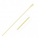 14k Yellow Gold Solid Diamond Cut Rope Chain 1
