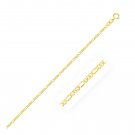 14k Yellow Gold Solid Figaro Chain 1