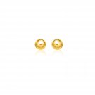 14k Yellow Gold Spherical Stud Earrings (8.0 mm) Yellow Gold