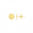 14K Yellow Gold Sun Earrings Yellow Gold