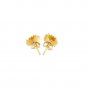 14K Yellow Gold Sun Earrings Yellow Gold