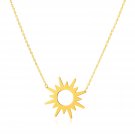 14K Yellow Gold Sunburst Necklace