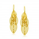 14k Yellow Gold Textured Cascading Cut Out Marquise Earrings D16893717