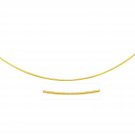 14k Yellow Gold Thin Motif Round Omega Necklace