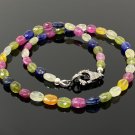 17.15' Genuine Multi SapphirNatural Multi Sapphire Necklace AAA Grade Gifts for Her Default Title