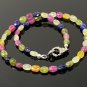 17.15' Genuine Multi SapphirNatural Multi Sapphire Necklace AAA Grade Gifts for Her Default Title