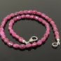 17.25' Genuine Pink Sapphire Natural Pink Sapphire Necklace AAA Grade Gifts for Her Default Title