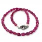 17.25' Genuine Pink Sapphire Natural Pink Sapphire Necklace AAA Grade Gifts for Her Default Title