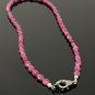17.25' Genuine Pink Sapphire Natural Pink Sapphire Necklace AAA Grade Gifts for Her Default Title