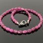 17.25' Genuine Pink Sapphire Natural Pink Sapphire Necklace AAA Grade Gifts for Her Default Title