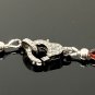 18' Garnet Necklace with Pave Diamond Clasp; Garnet Necklace; Gifts for Her Default Title