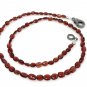 18' Garnet Necklace with Pave Diamond Clasp; Garnet Necklace; Gifts for Her Default Title