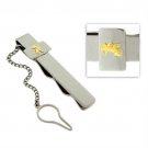 18k Gold & Stainless Steel Men's Tie Clip w- Cupid Emblem TCST9949