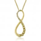 18k Gold over Silver CZ Infinity Pendant PG10828