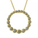 18k Gold over Silver Diamond Accented Eternity Pendant PG10724