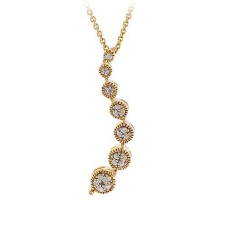 18k Gold Over Silver Diamond Accented Journey Pendant PG10106-D