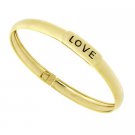 18k Gold over Silver Inspirational 'Love' Bangle BAG10703