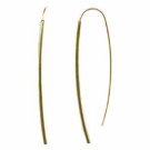 18K Gold over Sterling Silver 45mm Tube Drop Earrings EG3007D45