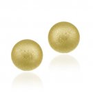 18K Gold over Sterling Silver 6mm Satin Ball Stud Earrings EG11789B