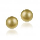 18K Gold over Sterling Silver 8mm Ball Stud Earrings EG11790