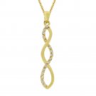 18k Gold over Sterling Silver Cubic Zirconia Infinity Pendant PG10477