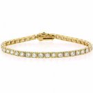 18K Gold over Sterling Silver CZ Square Tennis Bracelet BG1016