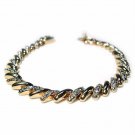 18K Gold over Sterling Silver Diamond Accent San Marco Bracelet 1078