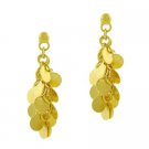 18K Gold over Sterling Silver Disc Cluster Dangle Earrings EG9541