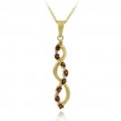 18K Gold Over Sterling Silver Garnet & Diamond Accent Journey Pendant PG10477G