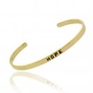 18K Gold over Sterling Silver Hope Bangle Bracelet BAG9803