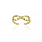 18K Gold over Sterling Silver Infinity Toe Ring TRG11595