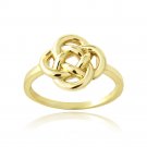 18K Gold over Sterling Silver Love Knot Flower Ring RG13476-7
