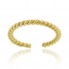 18K Gold over Sterling Silver Rope Design Toe Ring TRG11797