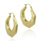 18K Gold Over Sterling Silver Twisted Hoop Earrings EG11047